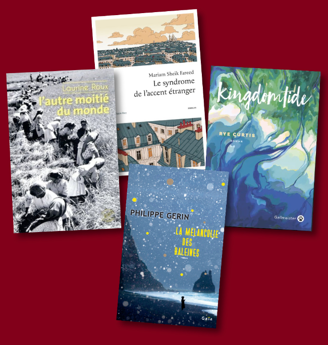 Couvertures des 4 livres sélectionnés pour concourir au prix des lecteurs des médiathèques de la DLVAgglo 2022