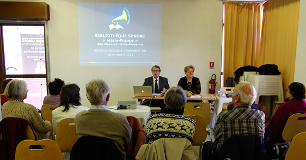 L'assistance à la réunion annuelle d'information de la Bibliothèque Sonore des Alpes de Haute Provence