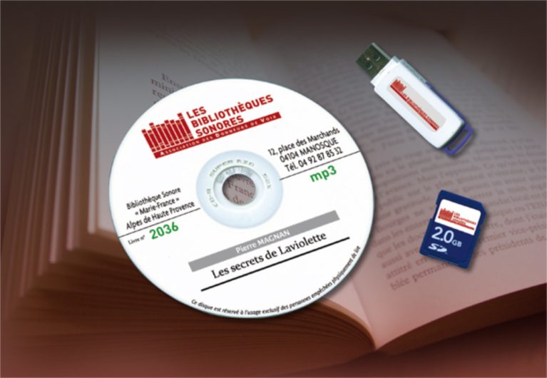 Les supports des audiolivres : CD mp3, clé USB et carte-mémoire SD